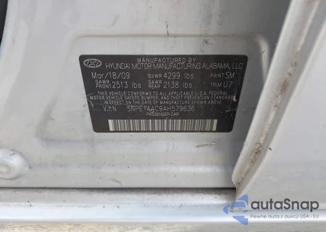 2010 Hyundai Sonata Gls из США, поврежденный, VIN 5NPET4AC9AH579636